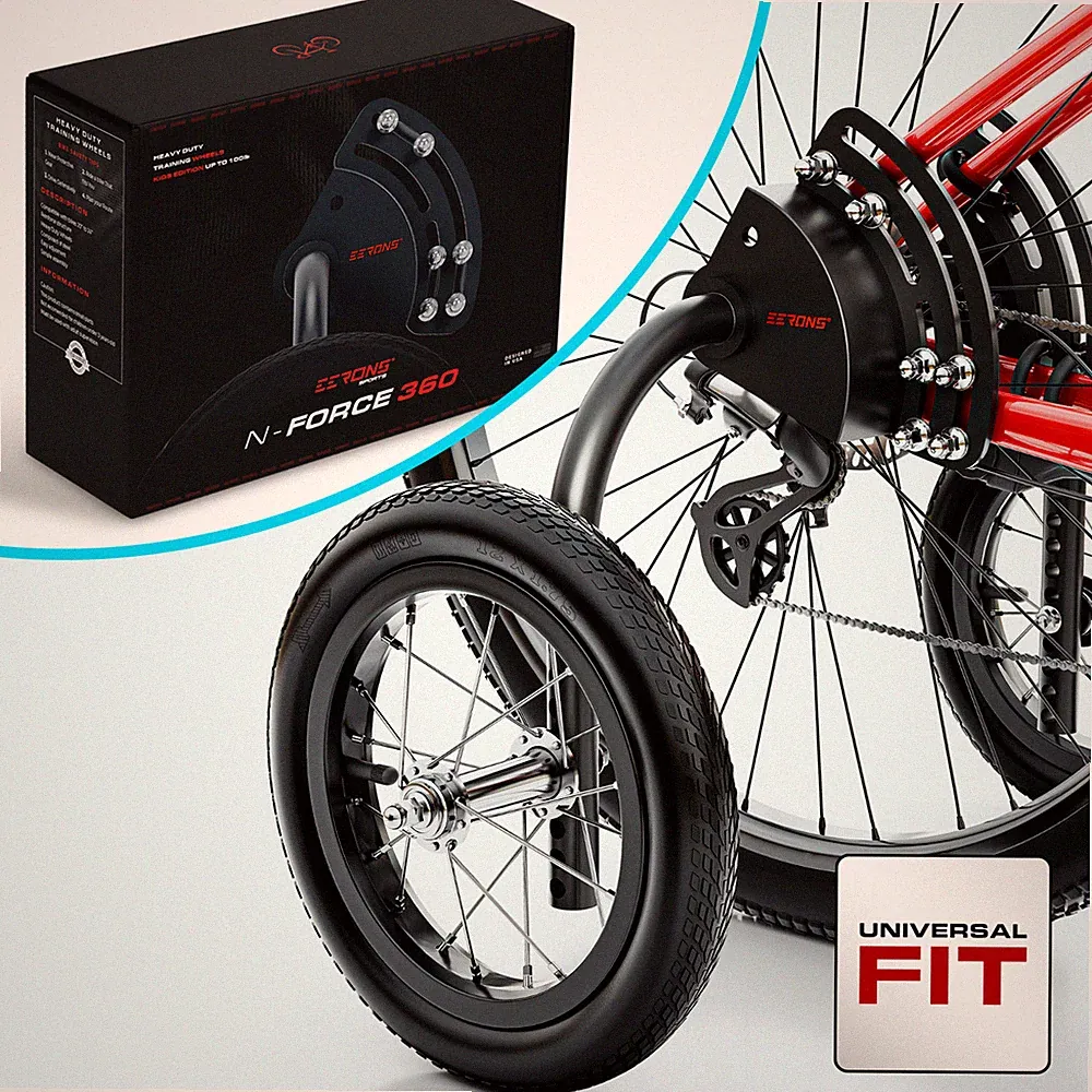 Adjustable Bicycle Training Wheels NFORCE Stabilizer for Adult 20'' to 29'' USED