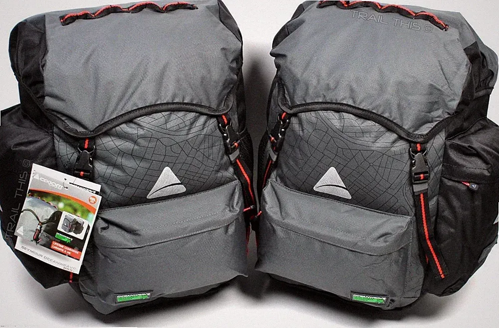 Axiom Seymour Oceanweave P55+ Bicycle Panniers Set Commuter Touring Bags 55+