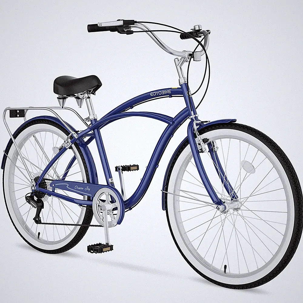 MOONCOOL Adults Beach Cruiser Bike, 26 inch Commuter Bicycle 7-Speed City Bikes